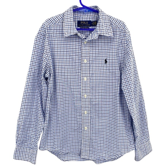 Polo Ralph Lauren Other - Ralph Lauren Polo Boys Tattersall Cotton Poplin Button Up Shirt